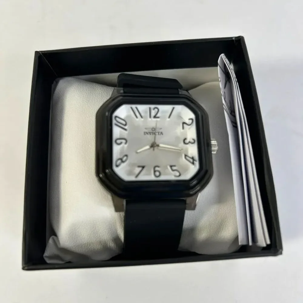 Invicta Celestial Scalenon Unisex Square Watch Black 39mm 70321